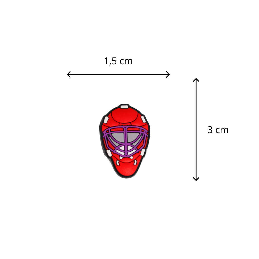 Masque de hockey rouge