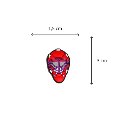 Masque de hockey rouge