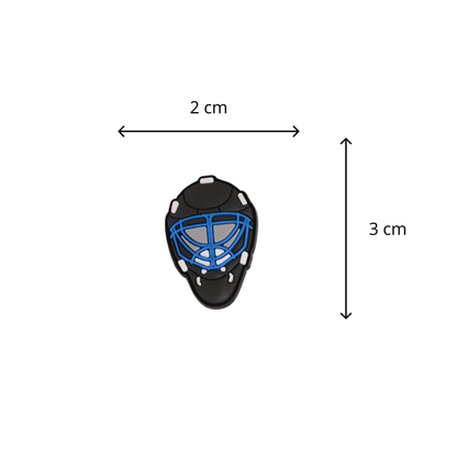 Masque de hockey bleu