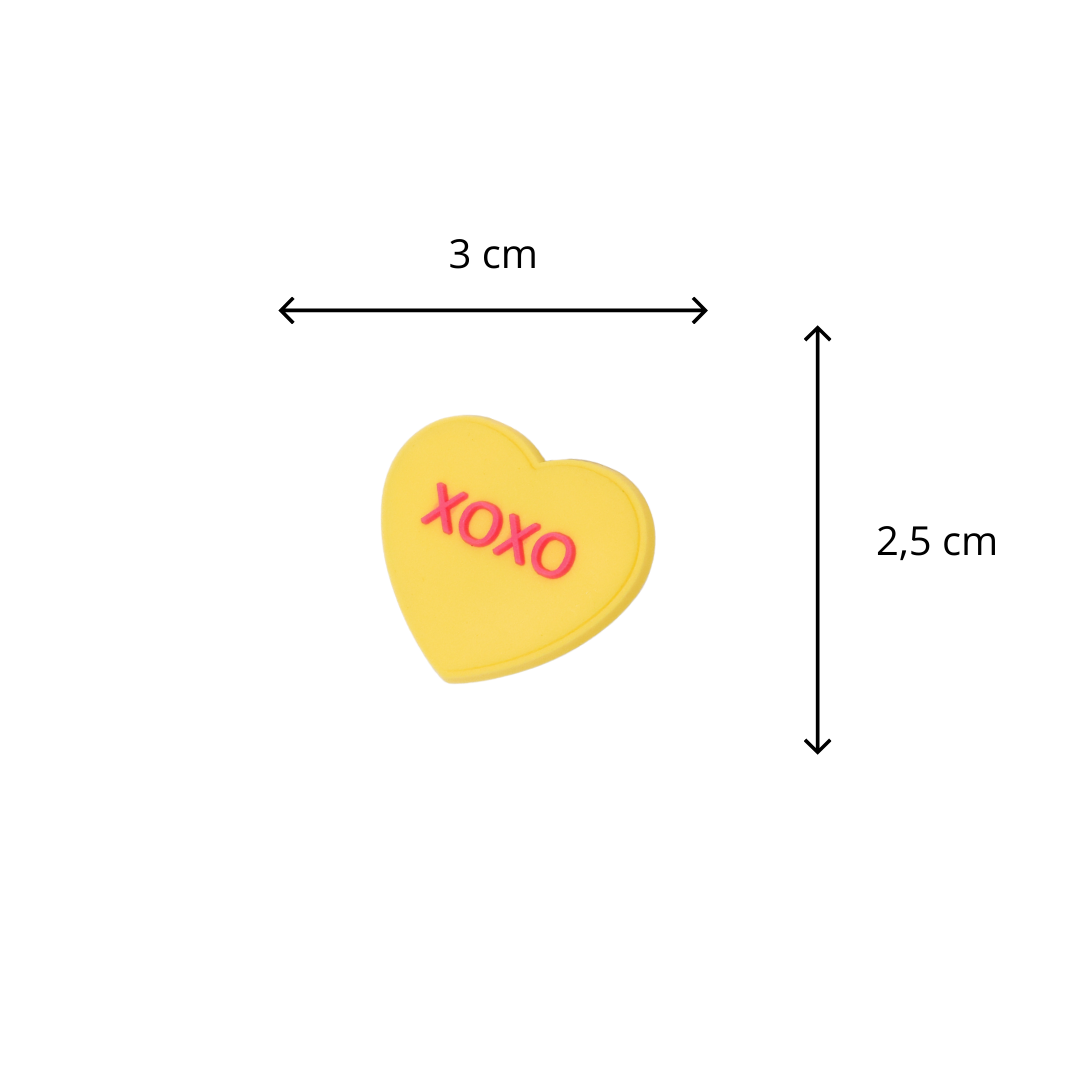 Cœur jaune XOXO