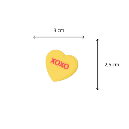 Cœur jaune XOXO